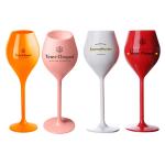 Food Grade Plastic Veuve Clicquot Wine Champagne Glass For Outdoor Events