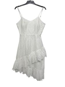 Wholesale Cotton White Lace Embroidered Dress / Slim Fit Dress For Ladies Sexy Style from china suppliers