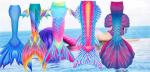 Ultr - Shiny Mermaid Tail Swimming Bikini Set Swimwear Mono Fin Swim Set