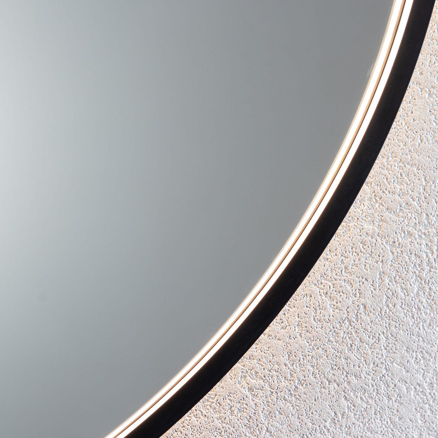 Smart Touch Screen Bluetooth Rectangle Gold LED Bathroom Mirror 27cm Width 45° Shine Angle