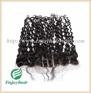 Wholesale Brazilian virgin hair lace frontal 13''x4'' ,natural color deep wave 10''-24''L hairpiece from china suppliers