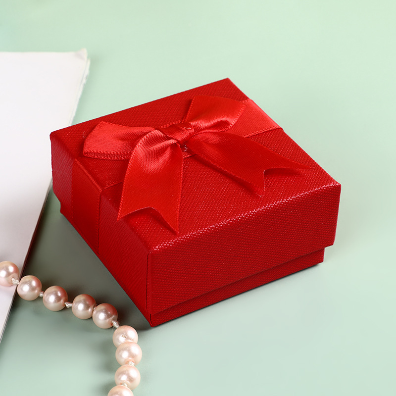 Square Recycled Materials Jewelry Packaging Paper Boxes for Luxury Rings and Earrings