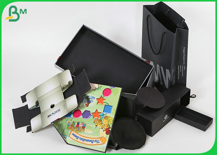 Recyclable Black Cardboard Roll For Name Card Smooth  Printing 300g 350g 