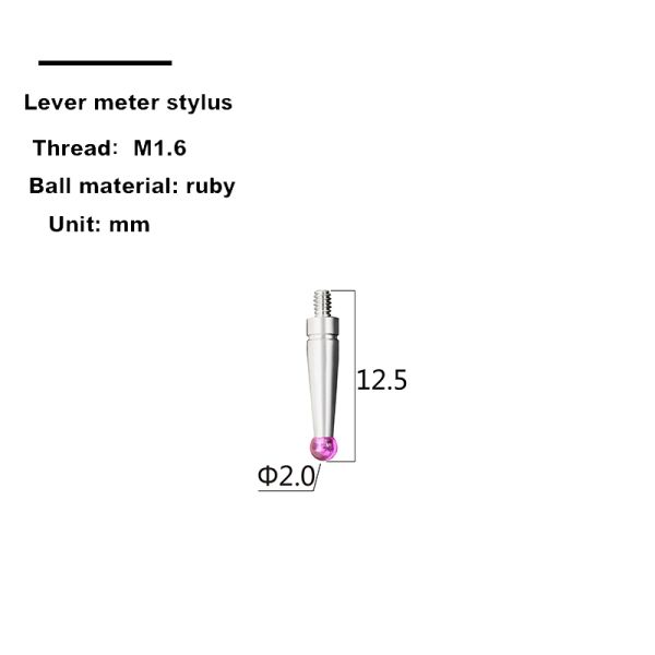 Renishaw M4 3 mm Ruby Ball Stylus Tungsten Carbide Ceramic Stem Ruby Ball Straight Styli for Most Applications
