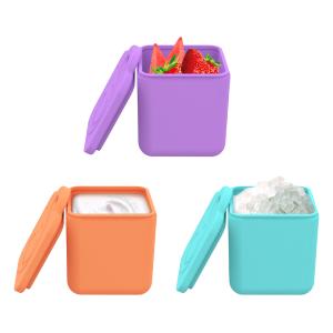 Wholesale Dips Containers For Kids Prints, Leakproof Lunch Box Divider Sealing &amp; Lids Silicone Meal Holder BPA-Free Salad Dressing from china suppliers