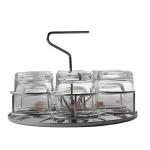 Revolving Kitchen Corner Storage Basket Double Tier Standing Iron Holder