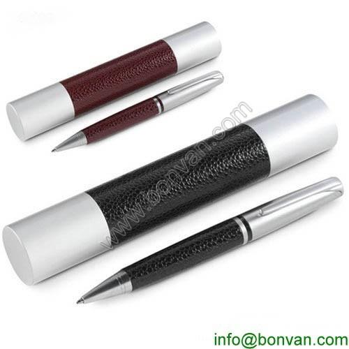 Best Quality Factory Price leather Exclusive Metal Ballpoint Pen,leather metal