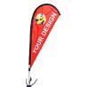 Buy cheap promotional Clear Printing Teardrop Beach Flag 110*390cm Easy install from wholesalers