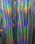 Flexo Rainbow Holographic Foil Cold Stamping Silver Holographic Foil For Wet