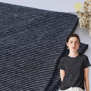 Wholesale Fashionable And Sweat-Absorbent Breathable Striped Material Fabric For T-Shirt from china suppliers
