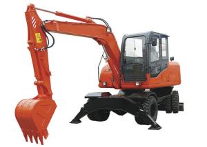 Wholesale Heavy Equipment Excavator , 0.4 M3 Bucket Capacity 8 Tonne Wheeled Excavators from china suppliers