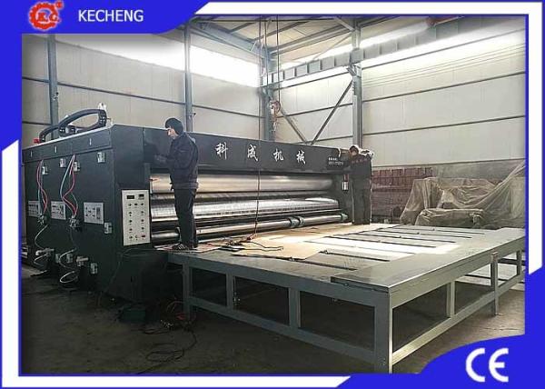 2250 Chain Feeding Printer Slotter Die Cutter / Semi Auto 2 Color Carton Box