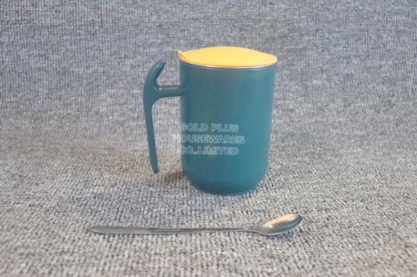 Cheap plain green coffee mug promotion double wall keep warm metal steel coffee