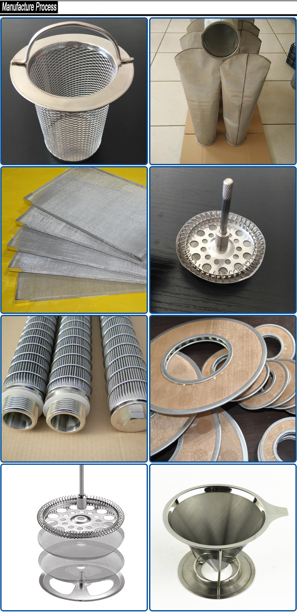 300 Micron 304 Stainless Mesh Basket Brewing Mesh Customized