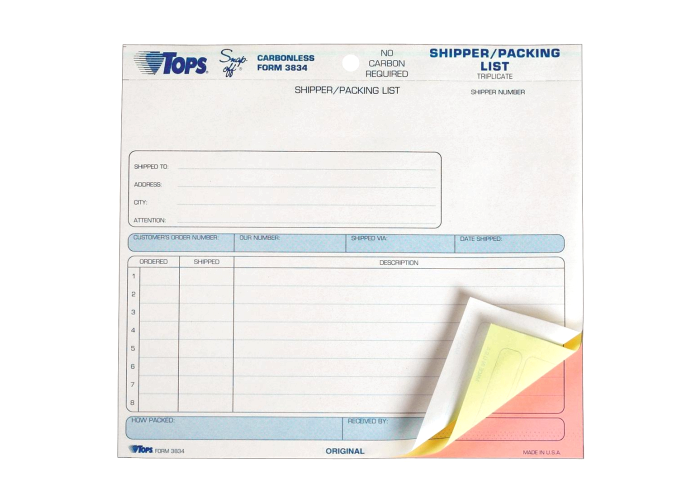 Perfect Image Carbonless Copy Paper Sheets Clear Image Copy Minimum 5 Ply