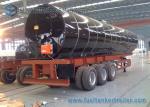 3 Axle Flue Heating Asphalt Tanker Trailer 52000 Liters Bitumen Tanker