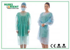 China Antistatic Disposable SMS Procedure Gown With Knitted Wrist on sale