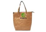 Unti Tear Dupont Tyvek Shopping Bag Water Resistant Brown Color For Ladies