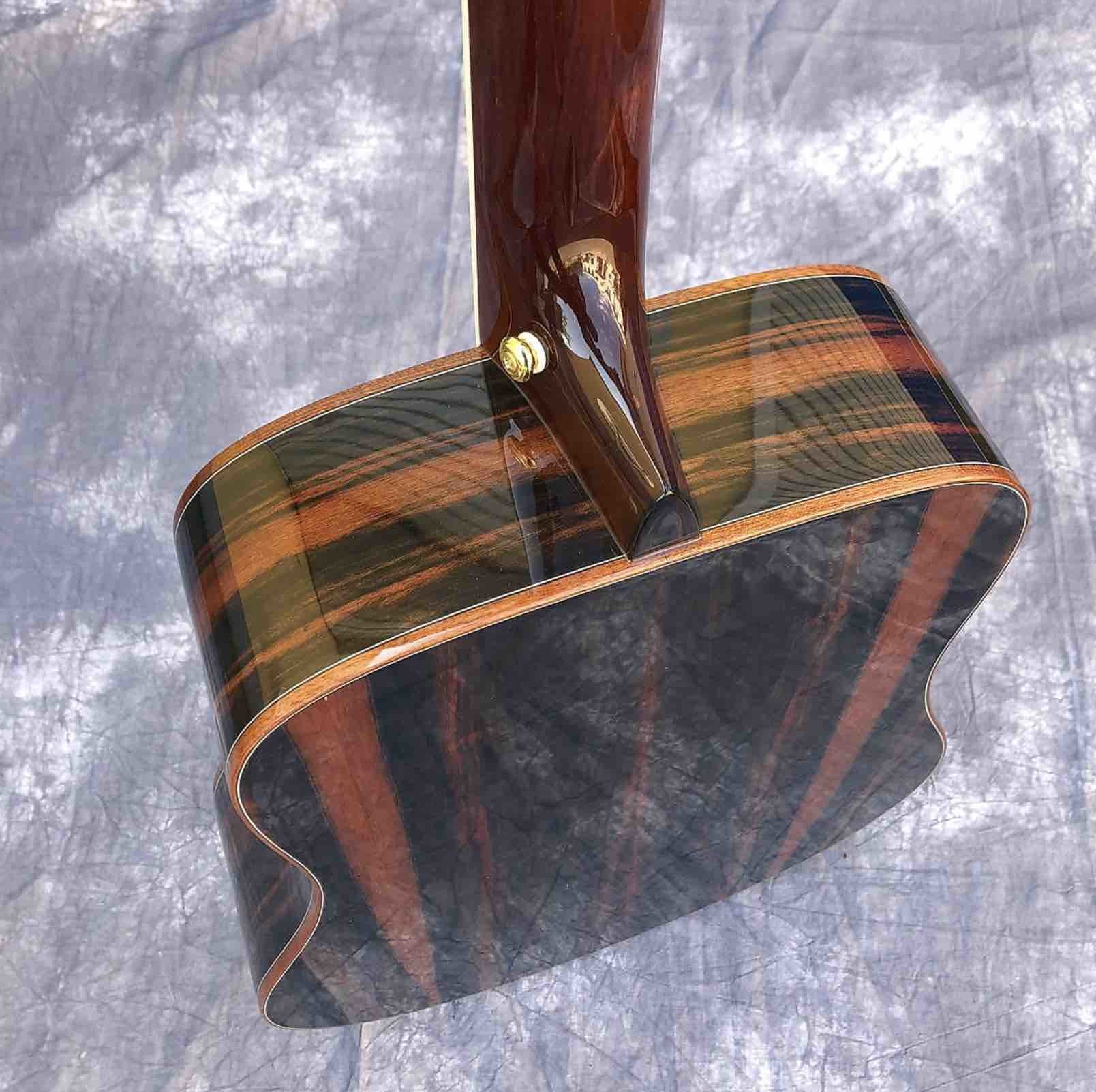 Ebony Fingerboard Solid Spruce 45D Style Acoustic Guitar Cocobolo Acoustic Guitar