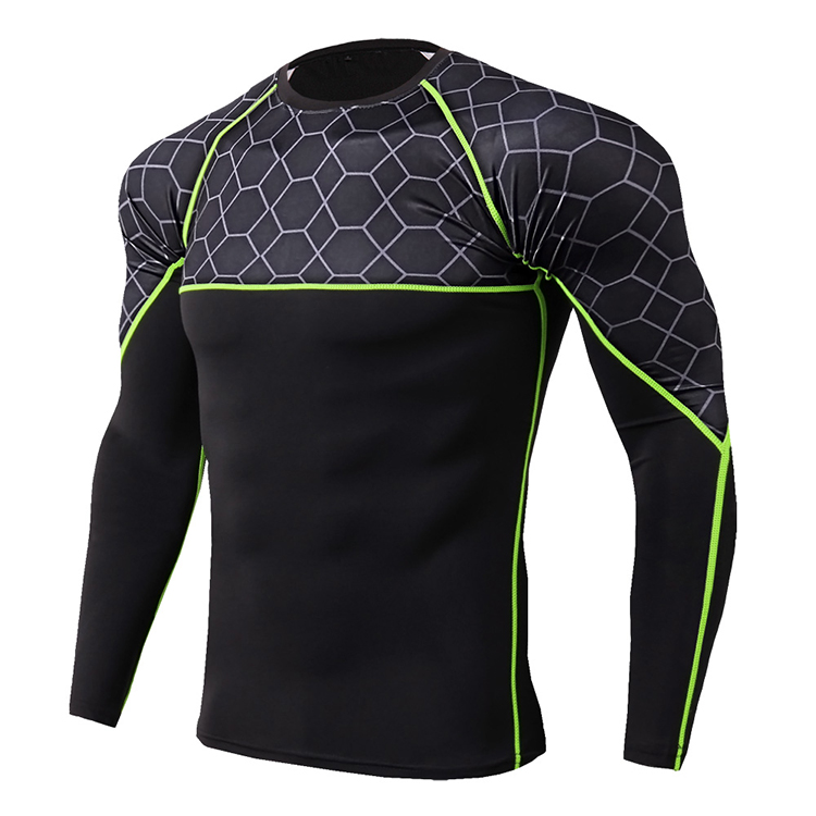 Long Sleeve Rash Guard Shirt , Loose Fit Rash Guard Refeltive Print Eco Friendly