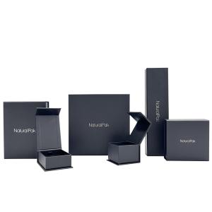 Wholesale Black Clamshell Magnetic Closure Jewelry Box Custom Size Cardboard Wallet Boxes from china suppliers