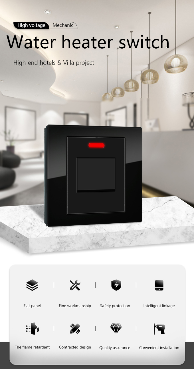 Laffey Hotel Light Switch Multiple Materials 25Amp For Water Heater