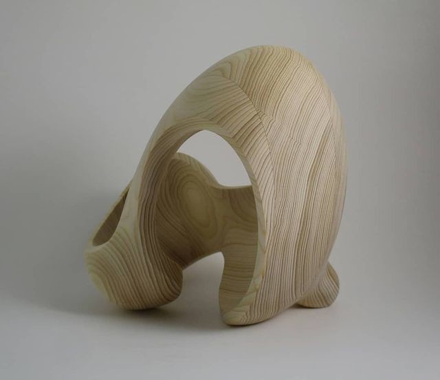 Minimalist Design Hand Carved Wood Sculptures For Exhibition