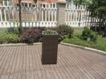 Washable Outdoor Patio Brown Wicker Flower Pot With Aluminum Frame