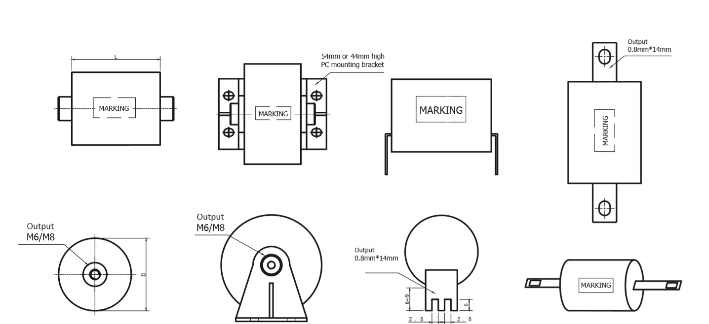 4000VDC/2000VAC 2UF High Voltage Film Capacitor