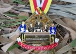 Silkcreen Printing Die Casting Carnival Medal Gold And Silver Plating