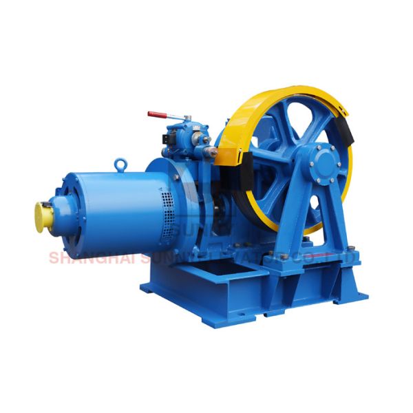 VVVF Elevator Traction Machine Traction Elevator Components With Right Sheave