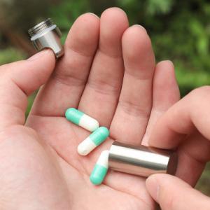 Wholesale Outdoor Camping 63x20mm Titanium Pill Container from china suppliers