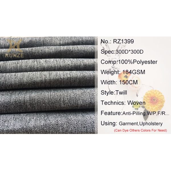 Stretch TWILL Gabardine Fabric for Stylish Blazer Suits Outfits in 210GSM 300D Cation