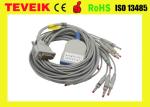 Long Screw Schiller EKG Cable 10 lead ECG Cable and Leadwires for AT3,AT6,CS6
