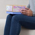 Pastel Marbled 7x7 Square Rigid Packaging Box Embossed