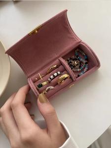 Wholesale NEW EXQUISITE HIGH-GRADE VELVET JEWELRY BOX RING BRACELET NECKLACE STORAGE BOX TRAVEL SMALL PORTABLE JEWELRY from china suppliers