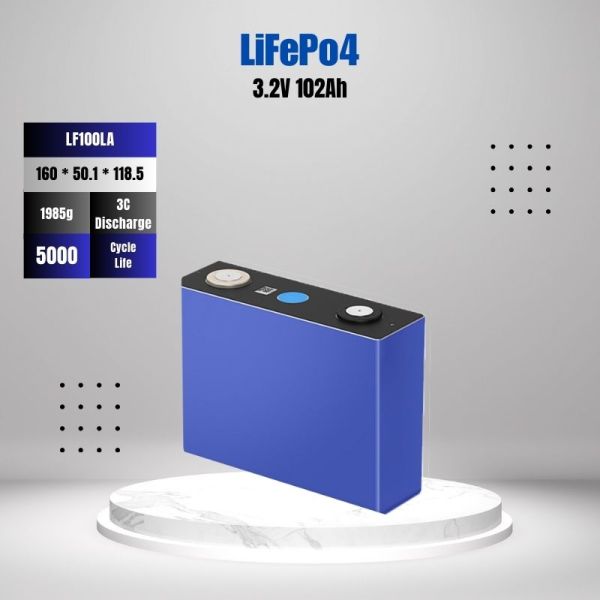 Prismatic Lithium Ion Batteries Grade A EVE LF100LA 3.2V 100Ah LiFePO4 Battery Cell