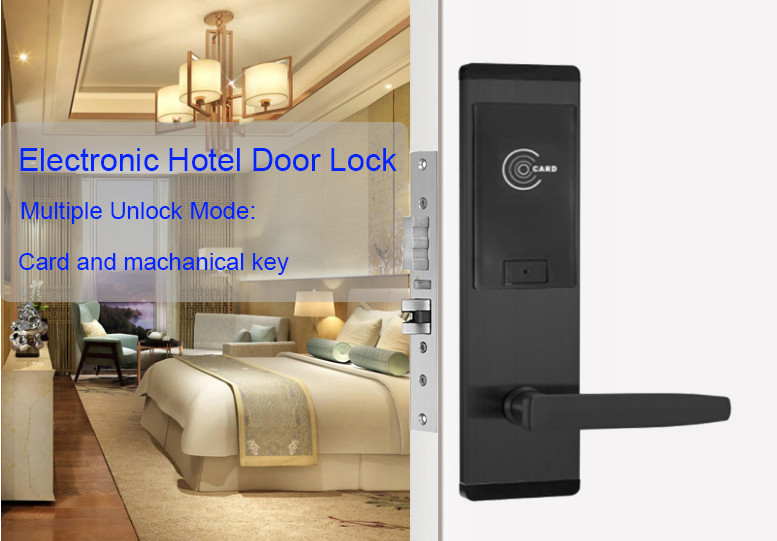 Silver 300mm Hotel Key Card Door Locks Sus304 Stainless Steel
