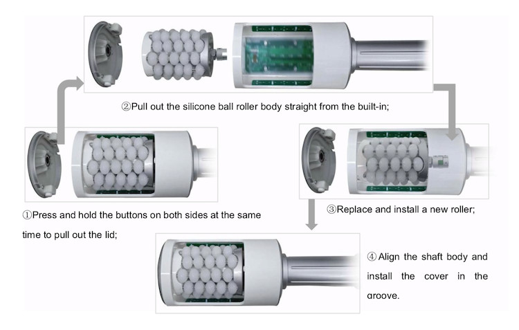 Fat Burning Cellulite Treatment Machine , 8D Inner Ball Vacuum Cavitation Roller