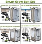 Smart Grow Zelt Komplett Kit 80x80x180cm 1680D White PE Plant Tent Samsung LED