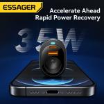 ESSAGER F755 Series 120W Cigarette Lighter USB-A USB-C Car Charger Port