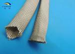 Braided High Temperature Fiberglass Sleeving , Electric Cable Protection Sleeve