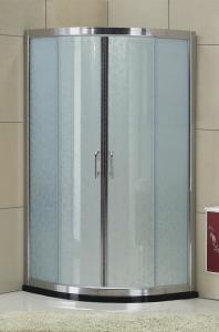 Wholesale Round Sliding Shower Screen 8 mm Thickness Frosted Tempered Glass for Apartments / Hotel from china suppliers