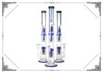 23'' Tall Straight Tube Grace Glass Smoking Hookah Pipes Double 10 Arms Perc