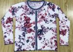 Reactive Flowers Print Womens Knit Cardigan Sweater Manufacturer In China OEM