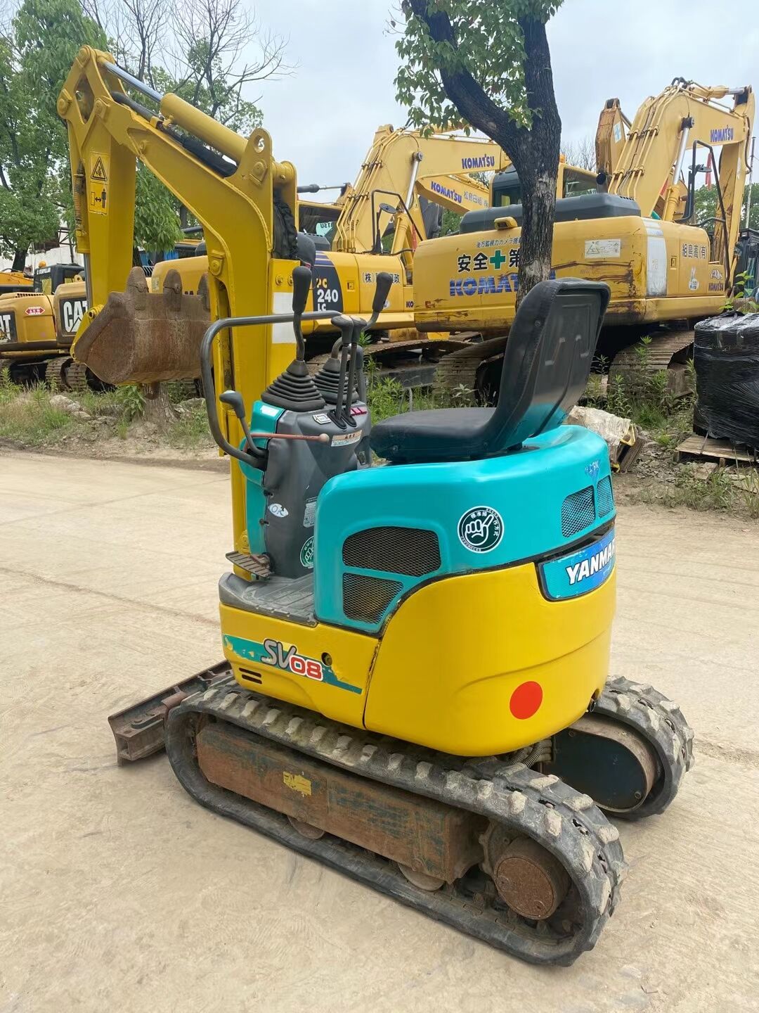 Compact 10.3KW YANMAR SV08-1A Used Small Excavator With Hydraulic Pump