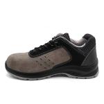 Low Cut Suede Leather Shoes Grey Steel Toe Waterproof Shoes S3