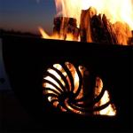 Wood Burning Hemisphere Corten Steel Fire Bowl Pit For Camping