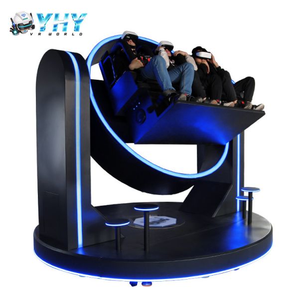 3 Seats 1080 Degree Rotation Virtual Reality Simulator Machine In Shopping Mall