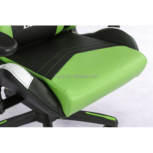 Synthetic Leather Gaming Chair with 2D Adjustable Armrest in Traditional Design Style